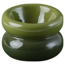 PEHOM 舒芙蕾貓狗碗(酪梨綠) 1入 貓碗 狗碗 簡約設計, 1個