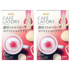 AGF Blendy LATORY 濃厚草莓白巧克力拿鐵 Set, 9.4g, 6條, 2盒