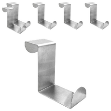 AXIS 艾克思 不鏽鋼Z型寬版雙頭兩用廚櫃門後勾 三入組 耐重堅固, 單色, 6個