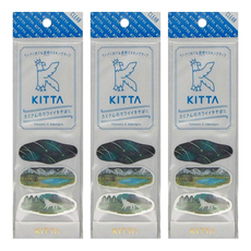 KING JIM KITTA 隨身攜帶和紙膠帶 透明軋型, 7張/3款設計, 夜空, 3個