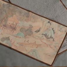 古畫絨布茶巾, 30x15.5cm, 吸水絨布材質, 多種款式任選, 蘭亭序, 1條