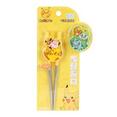 LILFANT 寶可夢兒童學習筷, 人體工學設計, 可愛造型, 安全材質, 黃色, 1雙