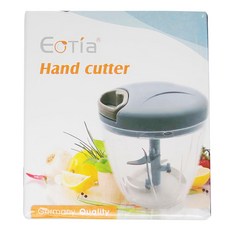 EoTia 廚房手拉切碎器 德國品質, 五刀頭, 藍色, 1個