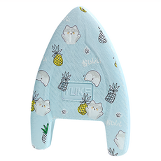 YUKE A字形加厚 初學游泳練習打水板 安全漂浮三角板 可愛圖案, 湖藍色, 38 x 26 x 2cm