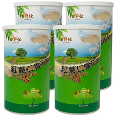 田野仕 紅薏仁雪花片 300g 台灣本土山藥製作, 4罐