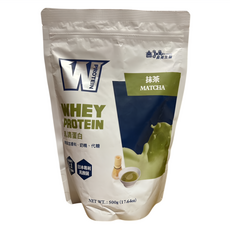 義美生醫 W PROTEIN 乳清蛋白飲 抹茶口味 500g/包, 健身蛋白飲品首選, 1包