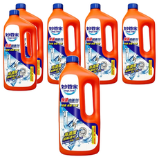 妙管家快速疏通劑, 30分鐘瞬效疏通排水管, 溶解毛髮油垢, 不鏽鋼/PVC/HDPE適用, 960g, 6瓶