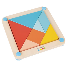 Janod 小小STEAM系列 七巧板，益智玩具，2-5歲兒童玩具, 1個, Multi-color, 1人