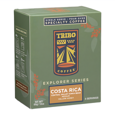 TRIBO COFFEE 哥斯大黎加 津卡蜜熊 黃蜜中焙 濾掛式咖啡, 5包, 11g, 1盒