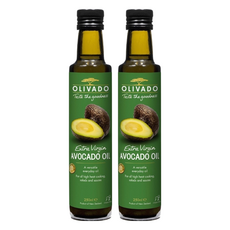 OLIVADO 特級冷壓初榨酪梨油 耐高溫 發煙點超過200℃ 優質不飽和脂肪酸來源 煎炒炸拌皆宜, 250ml, 2瓶