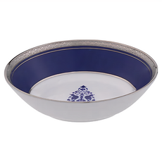 KIHARA 佐藤可士和 淺碗 LL 日式餐具 陶瓷碗 湯碗 飯碗, 1個, 白色+藍色+金色