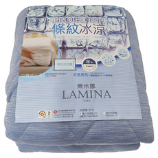 LAMINA 樂米娜 條紋冰涼平單式保潔墊 雙人