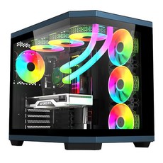 AITC 艾格 KINGSMAN TiTan ARGB電腦電競機殼, 全景三角窗設計, 支援背插式主機板, 內含ARGB風扇