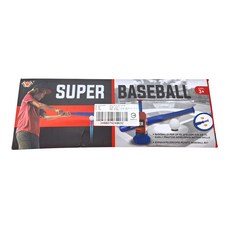 SUPER 棒球玩具發射器套裝，23英寸伸縮塑料棒球棒, 手壓款, 1組