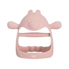 tgm 白金矽膠手套型固齒器，3個月以上適用，兔子 Bunny造型, 固齒器 + 收納盒, 兔兔珊瑚粉, 1個