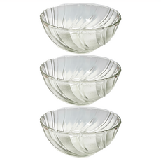 HOMEWARE MAGICIAN 家魔仕 鳳翔水晶碗 鈉鈣玻璃材質 350ml容量 耐溫60°C以下, 單一顏色, 3個