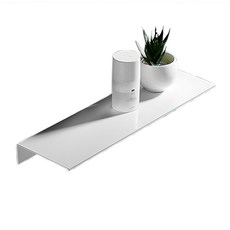 太空鋁免打孔L型置物架 簡約款 耐腐蝕浴室/衛生間, 40cm, 白色, 1個