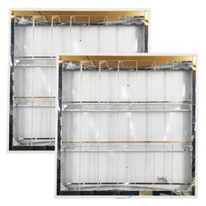 T8LED 2尺3管吸崁兩用格柵燈具 空台 LED-2341R1 2個, 1組