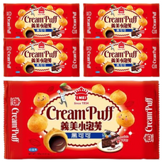 義美 小泡芙 黑可可, 57g, 5盒