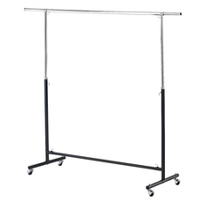 USEFUL DESIGN 悠室屋 球輪單桿衣架 KD1248 耐重 附365度滑輪 DIY組裝 台灣製造, 122~180 x 46 x 84~146cm