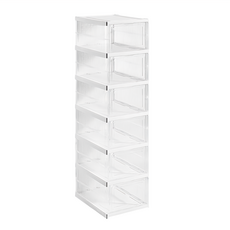 mohe 木暉居家 6層免安裝折疊一體式加厚鞋盒 30 x 30 x 20cm 400g, 白色, 1個