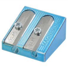 KUM 庫姆 馬卡龍系列 Click-Snap M2 鎂製雙孔削筆器 - 適用8mm~11mm口徑 德國製造, 顏色隨機, 1個