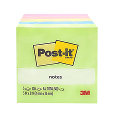 3M Post-it 利貼 可再貼便條紙紙磚, 654-5FF, 500張, 1組