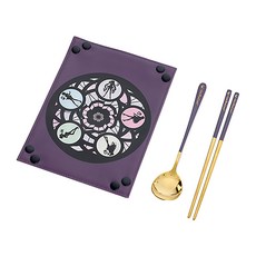 Hiromimi 美少女戰士 Crystal 餐具3件組, 水手五戰士, 餐具袋PU皮, 304不鏽鋼勺子筷子, 餐具袋22 x 16cm + 勺子20.5cm + 筷子21cm, 1組