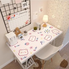 可愛防水防油軟玻璃桌墊 PVC材質, 140 x 80cm, 泡泡熊, 1個