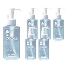 Prreti 弱酸性玻尿酸卸妝油, 壓花凹凸/平滑雙面卸妝, 富含天然植萃成分, 保濕提亮, 適合所有膚質, 200ml, 6瓶