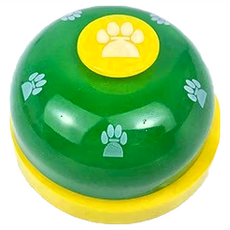 skylife 寵物訓練鈴, 綠色 (黃鈕), 直徑7.2cm，高5cm, 塑料, 金屬, 綠色黃鈕, 1個