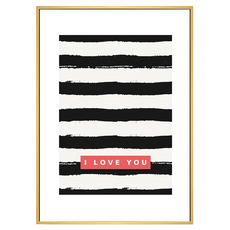 Boluo 菠蘿選畫所 愛 I Love U APLS3424D, 40 x 30cm, 木色