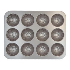 CHEFMADE 學廚 12連足球蛋糕模，WK8837，食品級不沾材質, 32.6 x 25.8 x 3.5 cm, 1個