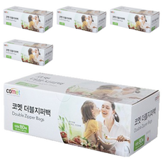 comet 雙拉鍊袋大號, Large, 80入, 5盒