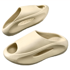 bebehome 舒適厚底時尚外出拖鞋, 40~41cm, 卡其色