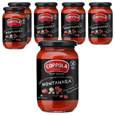 COPPOLA 柯波拉 義式無加糖蘑菇番茄麵醬 (350g), 100%義大利番茄, 無麩質認證, 6罐
