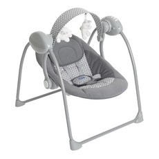 Chicco Relax & Play 電動音樂安撫搖搖椅，適用年齡0個月以上, 65 x 56 x 60cm, 月牙灰, 1個