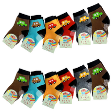 JY SOCKS 靴下屋 童襪, 12雙入, 襪底止滑顆粒, 台灣製造, 11~14cm, 我的車