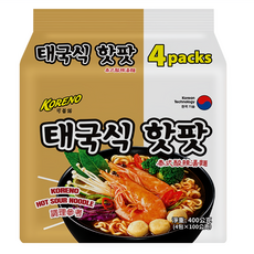 koreno 泰式酸辣湯麵 100g, 4包