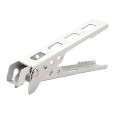 Nopeasti 諾比 輕便隨行 戶外露營野炊齒紋防燙夾/鍋夾/食物夾 Set 2支 鋁合金70g, 銀色