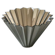 ORIGAMI Coffee 樹脂濾杯 黑色 AS樹脂材質 底部直徑25mm 重量約90g 日本產, M(142 x 87mm), 1個, 無容量