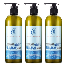 橙林良品 自然元素餐具奶瓶清潔乳, 洗後不乾澀, 500ml, 3瓶