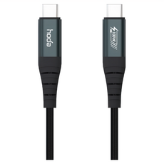 HODA 好貼 W3 編織 USB-C to C 數據線 20V/5A, 黑色, 1個, 120cm