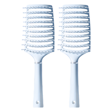 氣墊按摩梳 大彎梳 Set 4，粉色/藍色, 2組