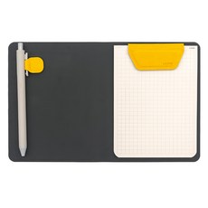 LHiDS 磁吸收納筆記本 A6 輕量版 細緻手感 防水PU皮革 重量不到200g, 經典黃, 1個