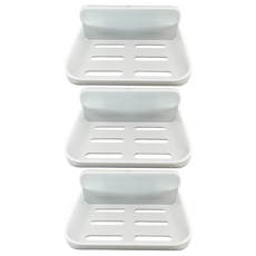 1243 吸鐵皂台, 磁鐵浴室壁掛, ABS樹脂, 橡膠磁鐵, 耐重約100g, 3個