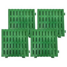 PMU 必美優 DIY工作小站板 4片組, 台灣製造, 清潔耐用好清洗, 適用於廚房浴室, 綠色, 1組, 30 x 30 x 1.6cm