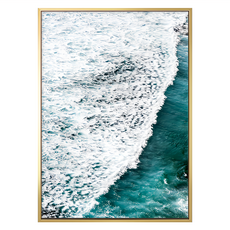 菠蘿選畫所 潮汐 海浪掛畫, 50 x 70cm, 金色