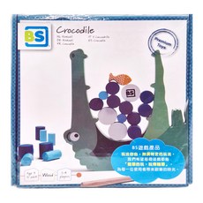 BS Toys 大嘴鱷魚, 適合4歲以上, 木質玩具, 1-4人, 1個