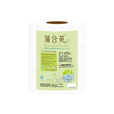 蒲公英 環保大捲筒衛生紙 800g OFFICE專用款 再生紙漿 100%環保意識, 3捲, 4袋